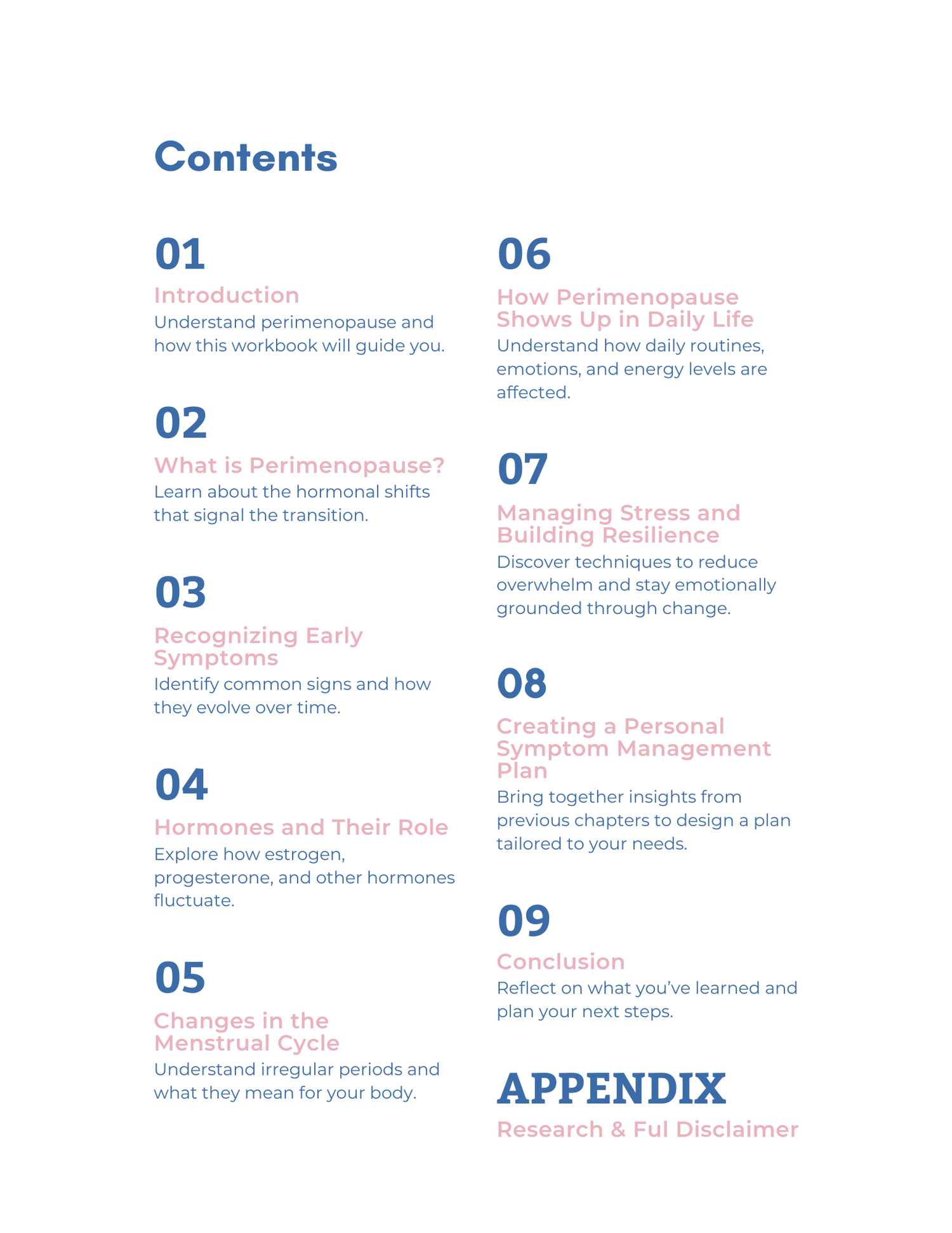 Perimenopause: Science and Symptoms Workbook