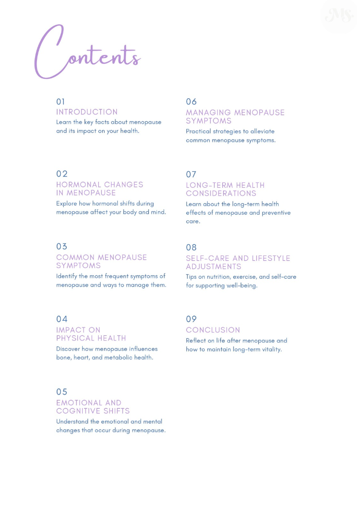 Menopause Science & Symptoms Workbook by The Menopause Shoppe