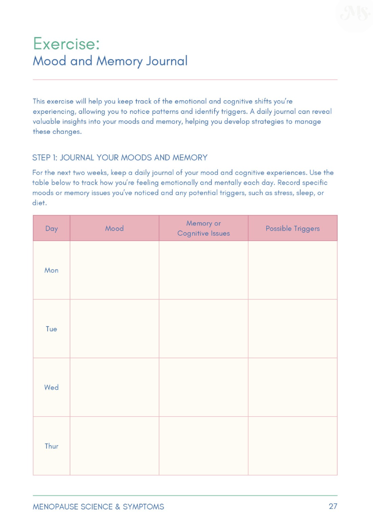 Menopause Science & Symptoms Workbook by The Menopause Shoppe