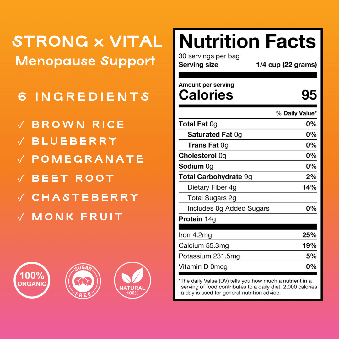 Strong + Vital Menopause Support Protein Powder – Berry Pomegranate