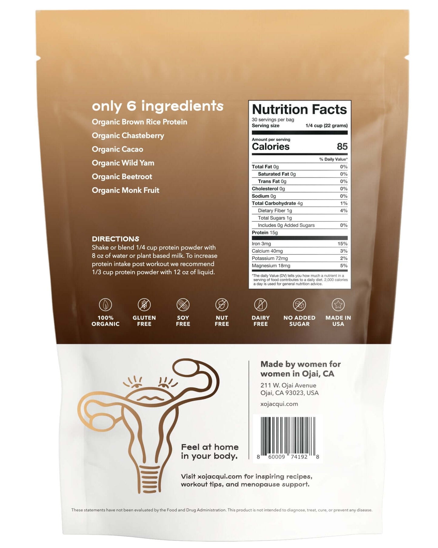 Strong + Vital Menopause Support Protein Powder – Cacao Wild Yam